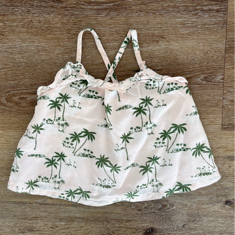 Janie and Jack Palm Tropical Print Cropped Camisole 
Size: 18-24 months| Summer